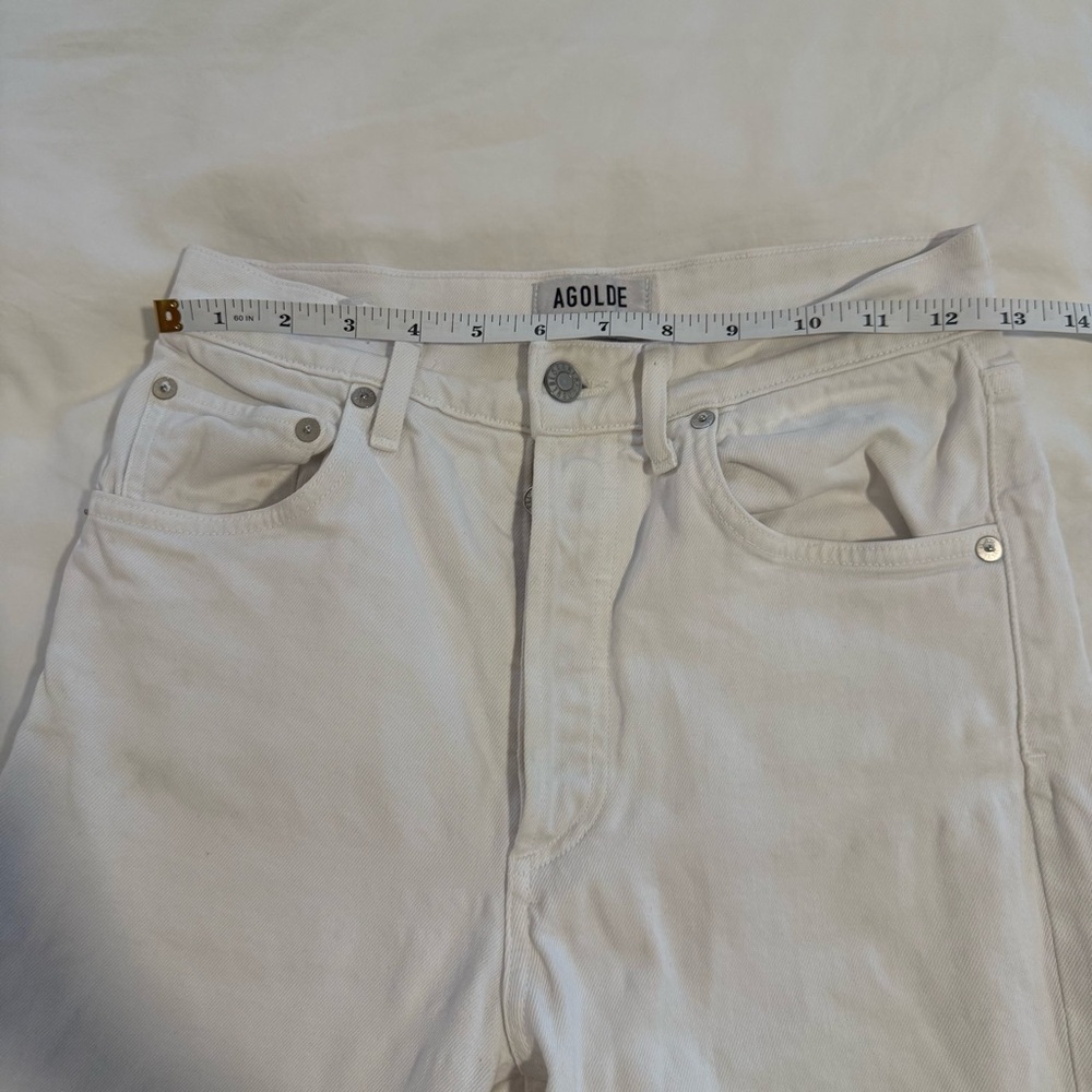 AGOLDE white jeans denim Riley straight leg 26 - Picture 10 of 11